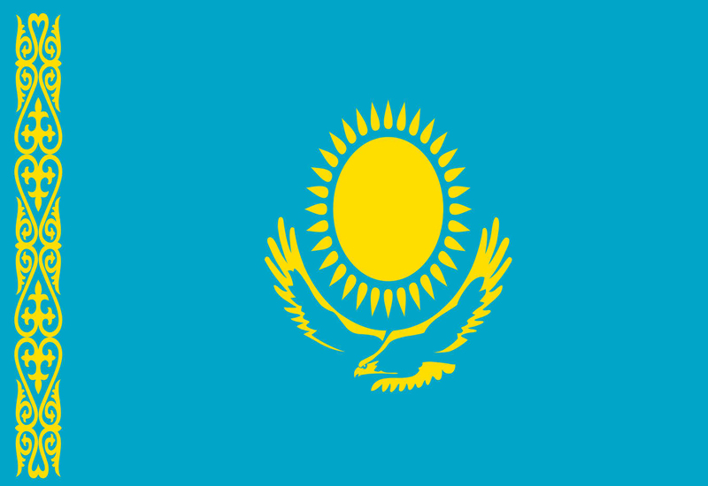 Прапорець Казахстану на лобове скло автомобіля Прапорець Казахстану на лобове скло автомобіля